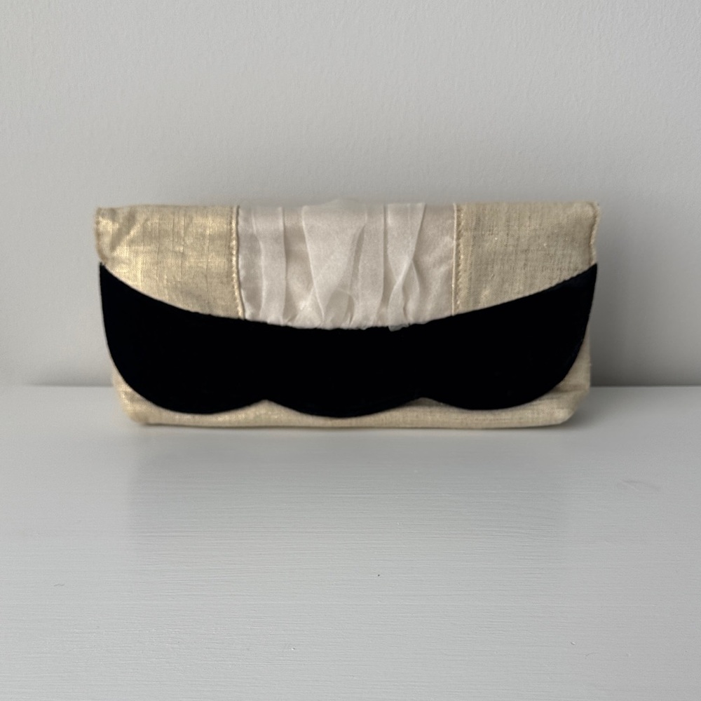 Jill Stuart - Shimmering Beige and Velvet black clutch